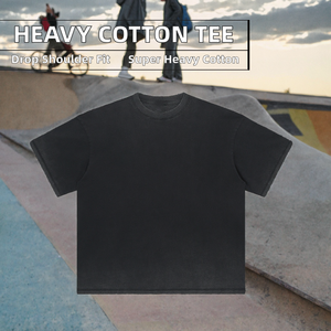 Camiseta Oversize Unisex de Algodón 100% de 420 g/m², Súper Pesada, Ecológica, Antiencogimiento, Transpirable, con Hombros Caídos, Lisa - Product Image 2