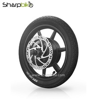 Roue de moteur de moyeu en alliage d'aluminium de 14 pouces 36V 48V 500W moteur à engrenages sans balais pour vélo électrique