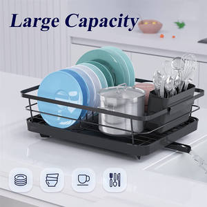 Organisateur de caddie d'évier de cuisine porte-éponge, organisateur de cuisine en acier 304 avec plateau de <span class=keywords><strong>vidange</strong></span> automatique, support d'évier pour la cuisine - Product Image 2