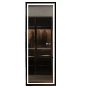 Specchio da bagno a parete con luci specchio con retroilluminazione in stile moderno