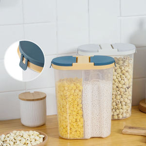 <span class=keywords><strong>2</strong></span> izgaralar tahıl saklama kutusu gıda saklama kutusu plastik kullanımlık kuru gıda saklama kabı - Product Image 3