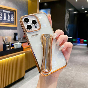 Lucidalabbra per il trucco porta rossetto custodie morbide per telefoni cellulari placcate in <span class=keywords><strong>oro</strong></span> per <span class=keywords><strong>iphone</strong></span> X 11 <span class=keywords><strong>12</strong></span> 13 14 15 Pro Max - Product Image 2