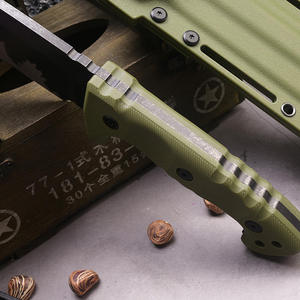 มีดโบวี่ ML Straight Drop Point DIY สำหรับตั้งแคมป์กลางแจ้ง ทำจากสแตนเลส ด้ามพลาสติก ความหนา 3.9 มม. รับผลิตแบบ OEM - Product Image 2