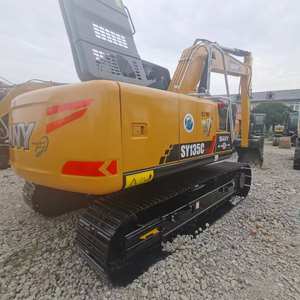 Sany SY135C Pro รถขุดตีนตะขาบมือสองพร้อมปั๊มเครื่องยนต์ของ Isuzu อะไหล่ตลับลูกปืนขนาด13ตัน - Product Image 5