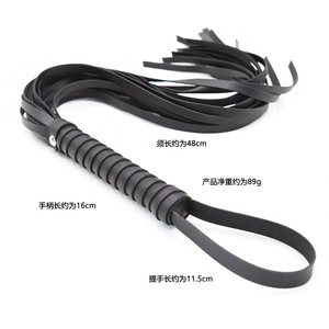 Látigo de juguete para parejas adultas, látigo negro unisex para juegos sexuales, accesorio para bondage, actuaciones en discotecas y escenarios. - Product Image 2