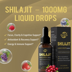 Suplemento de Complejo de Shilajit de Venta Caliente OEM ODM, Gotas Líquidas de Resina de Shilajit del Himalaya con Ashwagandha y Cúrcuma - Product Image 2
