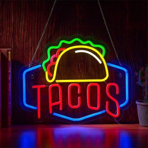 Taco neon <b>sign</b> LED colorful indoor hanging ambient light USB powered ambient light indicator light decorative light 5V 12V - Product Image 1