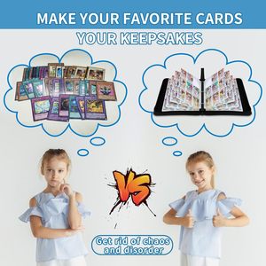 Classeur de cartes à échanger 9 pochettes, capacité 900 cartes, avec 50 protège-cartes pour cartes à collectionner et accessoires de jeu - Product Image 2