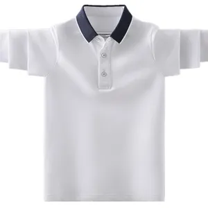 Kids Boys Polo Shirt Fashion Brand Design Children Casual Long Sleeve Tops For Teen Boy 4 to 14 Years Clothing