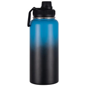 Toptan stoklanan 32oz sızdırmaz paslanmaz çelik eko spor su şişeleri ile degrade renkler toz kaplı yılbaşı hediyeleri - Product Image 2