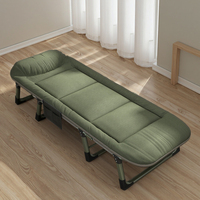 Vente en gros Lit portable pliable pour une personne seule Lit pliant pour la sieste de l'après-midi dans le salon