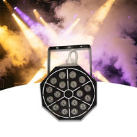 Mini machine à fumée 3-en-1 500W 18 LED RGB avec télécommande pour Halloween, glace carbonique et effets de scène pour mariages, DJ et discothèques