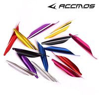 Plumes de flèche spirales de haute qualité, 11 couleurs, 1,8 pouces, ailettes rotatives gauche/droite, pour tir à l'arc recurve, accessoire de bricolage en acier