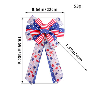 Nuevo Adorno de Lazo para el Día de la Independencia Americana 2026, Decoración Festiva con Bandera de Estrellas y Rayas, Lazo Colgante - Product Image 5