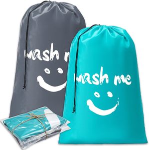 Eco-friendly <b>Laundry</b> <b>Bag</b> with <b>Drawstring</b> for Dorm College Students Large Capacity Organizer - Product Image 1