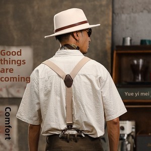 <span class=keywords><strong>Camicia</strong></span> da lavoro <span class=keywords><strong>Seersucker</strong></span> a righe retrò britannica da uomo a maniche corte traspirante in puro cotone Casual allentato per l'estate - Product Image 4