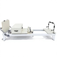 Machine de Pilates Reformer Moderne en Aluminium Certifiée CE, Portable et Durable, Garantie 3 Ans, pour Usage Domestique et Commercial