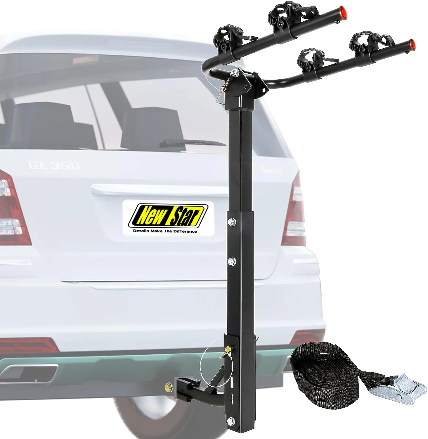 Universal adjustable foldable swing 2 3 4 bike bicycle rear hitch mount carrier rack for car suv pick up truck
