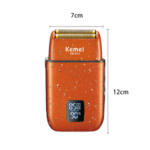 Kemei-<span class=keywords><strong>Rasoir</strong></span> à barbe en alliage Km-872, couleur orange, rechargeable, de qualité classique, <span class=keywords><strong>rasoir</strong></span> <span class=keywords><strong>électrique</strong></span> à 3 leviers - Product Image 2