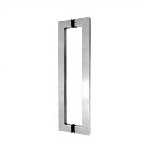 Puerta Corredera de Vidrio de Doble Cara y Madera con Diseño Minimalista Moderno y Manija para Puerta Principal con Gran Pasillo Opuesto - Product Image 3