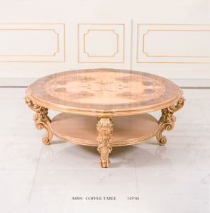 JS Royal Imperial Luxury Louis Style complet à la main chapiteau incrustée de boule Table de Center de travail pour le hall - Product Image 2