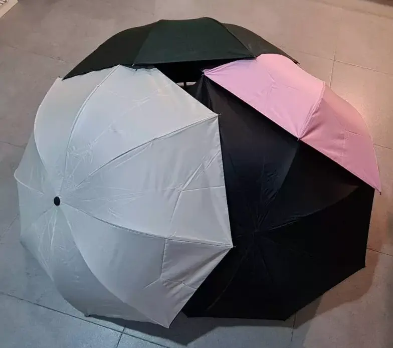 Oem UV 보호 우산 멀티 컬러 사용자 정의 로고 3 접이식 우산 자동 sombrillas uv