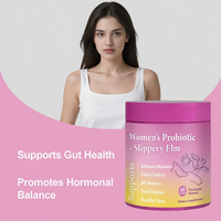 Gummies Probiotiques pour Femmes Adultes à l'Orme Rouge Sans Gluten, Saveur Ananas, pour l'Hydratation Vaginale, Complément de Santé Féminine, Contrôle des Odeurs