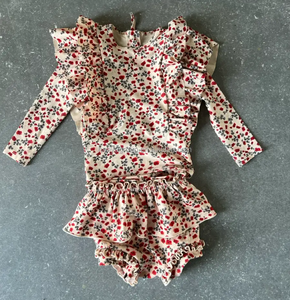 Maillot de bain pour enfants imprimé en gros 2025 été à manches longues garçon maillots de bain troncs à volants filles Bikinis ensemble Biquinis baigneurs vêtements - Product Image 2