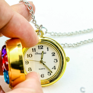 ساعة نسائية ظريفة معلقة من البرسيم المحظوظ تدور في المدرسة الابتدائية ساعة يد كوارتز مع سلسلة مفاتيح - Product Image 3
