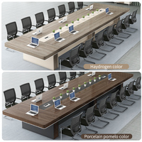 Ensemble de mobilier de bureau pour réunions de 12 à 18 personnes, table de réunion, table de conférence moderne avec gestion des câbles