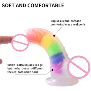 Wholesale Waterproof Soft Multi-Color Medical Silicone Artificial Penis <b>Dildos</b> for Women Huge Realistic Crystal <b>Dildo</b> - Product Image 2