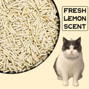 柠檬味混合沸石小猫沙条形状快速结块豆腐猫砂