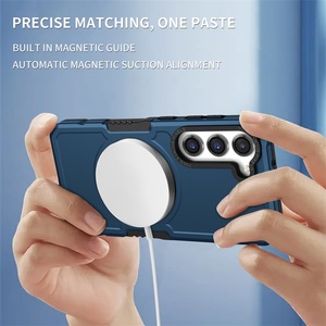 Funda magnética a la moda para teléfono móvil, carcasa trasera de carga inalámbrica a prueba de golpes para <span class=keywords><strong>Samsung</strong></span> S23 S22 ultra - Product Image 3