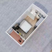 Maison conteneur préfabriquée mobile en acier, démontable, prête à l'emploi, mini-maison pour cabine de couchage et jardinières