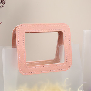 Sac en plastique PP givré, sac à main haut de gamme pour mariage et Noël, sac cadeau transparent, sur mesure - Product Image 4