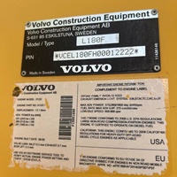 Chargeur frontal Volvo L180f de Suède, chargeur de 6 tonnes