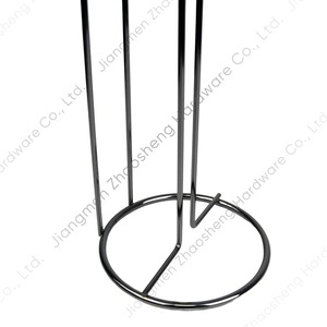 Shosho Toilet Paper <b>Holder</b> Double <b>Rod</b> Free Standing Glossy Black Modern Bathroom Supply Circular Shape - Product Image 3