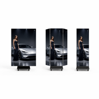Afficheur LED mobile double face à trois volets Jode P2 P2.5, affichage numérique couleur pleine pour publicité intérieure