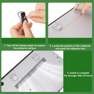 Soporte Invisible portátil para ordenador portátil, <span class=keywords><strong>Mini</strong></span> almohadilla de refrigeración de aleación de Zinc, montaje para teclado, soporte ergonómico para escritorio, 2 uds. - Product Image 5