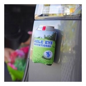 En gros, refroidisseur de canettes et de boissons isotherme en néoprène, couleur unie, avec aimant et logo personnalisé, pour l'extérieur - Product Image 1