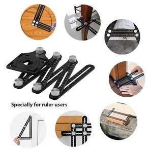 Dingyue Diy Grade Fliesen Oem Lineal Aluminium legierung Sechsseitiges Universal lineal Mehr winkel werkzeug zum Messen der Position ierung von Fliesen löchern - Product Image 3