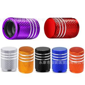 Cnc Tire <b>Cap</b> Aluminum Alloy <b>Valve</b> Cover Red Orange For Car Bicycle Motorcycle Truck Electric Vehicle Repair Replacement - Product Image 3