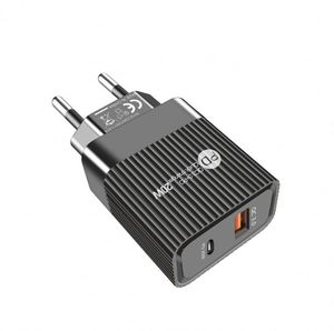 <b>Type</b>-<b>C</b> + USB Dual Port Fast Charger with QC3.0 18W Output for Laptop & Mobile Phone US/EU PD <b>Adapter</b> - Product Image 6