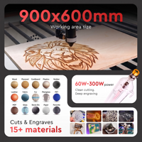 Machine de découpe et de gravure laser CO2 CNC KH-LASER 9060, refroidie par eau, haute précision, pour acrylique, contreplaqué, pierre, papier, plastique, nouveau MDF