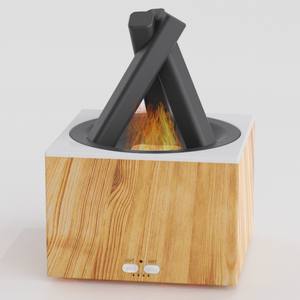 Humidificador ultrasónico eléctrico USB Smooth YX-2761 Square Campfire de 0.5L con diseño de vetas de madera para uso en el hogar y la oficina - Product Image 3