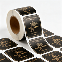 Étiquettes TEDDY pour flacons cosmétiques, vinyle BOPP, feuille d'or, UV Spot, cosmétiques, parfums, huiles essentielles