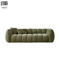 Canapé en tissu vert forêt, coussin segmenté en tissu moelleux et résistant aux taches, style moderne, canapé confortable pour villa et Airbnb