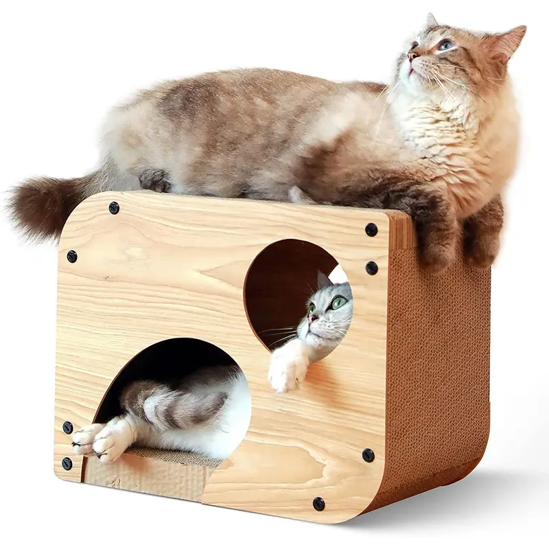 Kucing memanjat santai Vertikal dua lapisan ruang horizontal karton kucing rumah