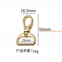 Prix d'usine Mousqueton à griffe de homard pivotant en alliage de zinc métallique, porte-clés, attaches pour cordons et mousquetons à clip pour sacs et ceintures