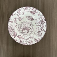 Service de table en céramique classique style floral, 18 pièces, 36 pièces, assiettes en porcelaine, soupières, acceptation de la personnalisation du design, du logo et de l'emballage